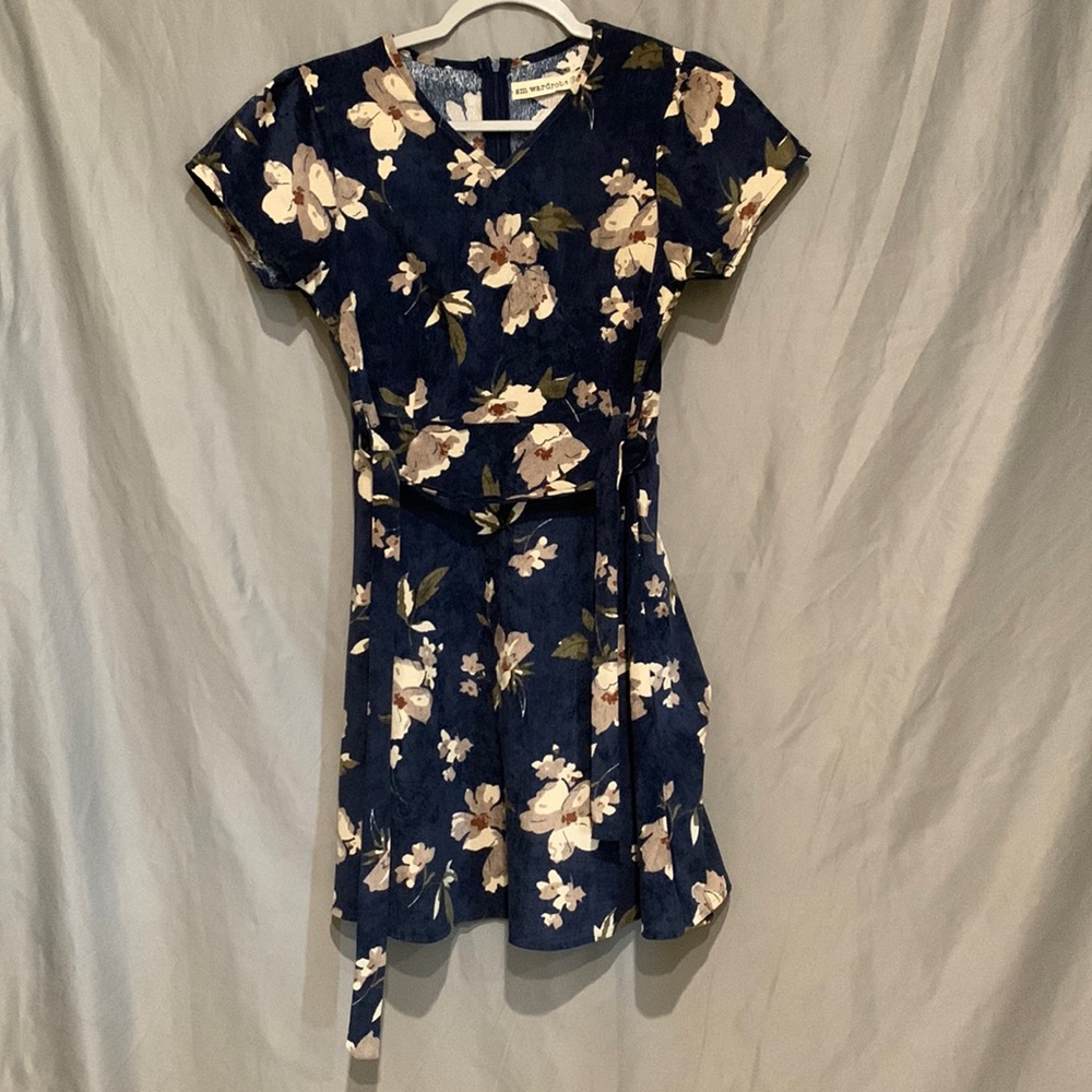 SM Wardrobe Corduroy Dress Size S - Floral